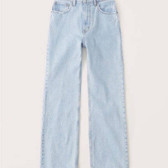 Abercrombie & Fitch 90s relaxed jean high-rise size 27 X-long length - Picture 3 of 12